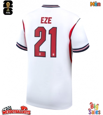 England Eberechi Eze #21 Replica Home Stadium Shirt World Cup 2026 Short Sleeve